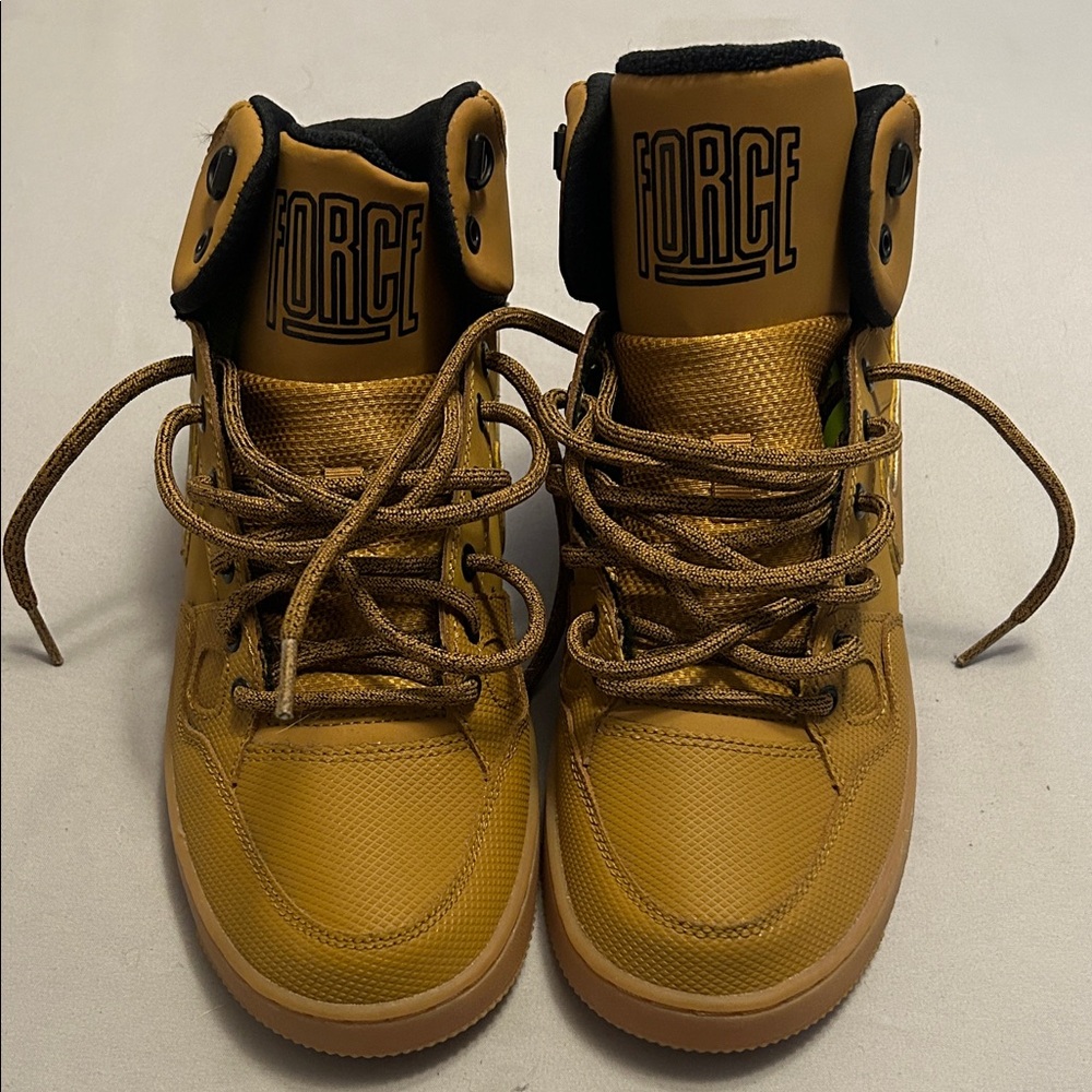 Nike Gold High-Top Sneakers force